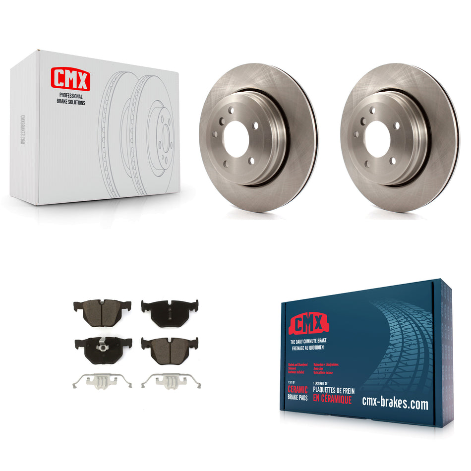 Rear Disc Brake Rotors And Ceramic Pads Kit For BMW 530i 525i 528i K8C-101870