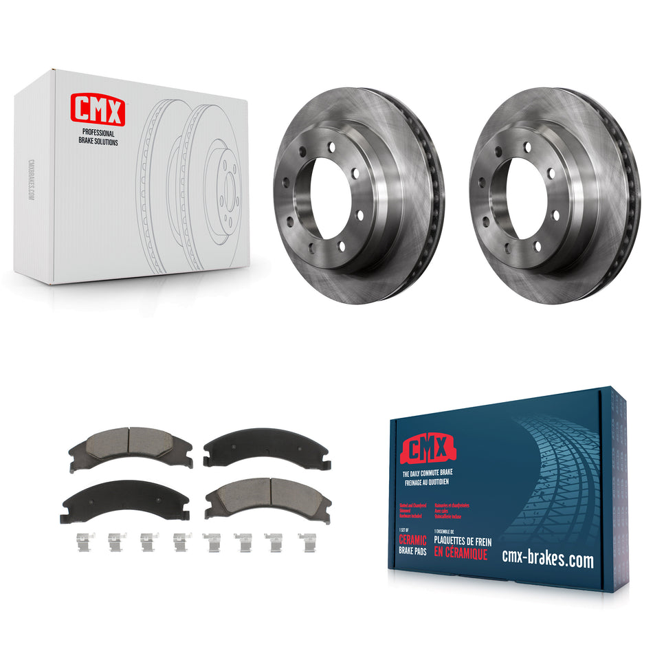 Rear Disc Brake Rotors And Ceramic Pads Kit For Ford E-350 Super Duty E-250 E-150 Econoline K8C-101871