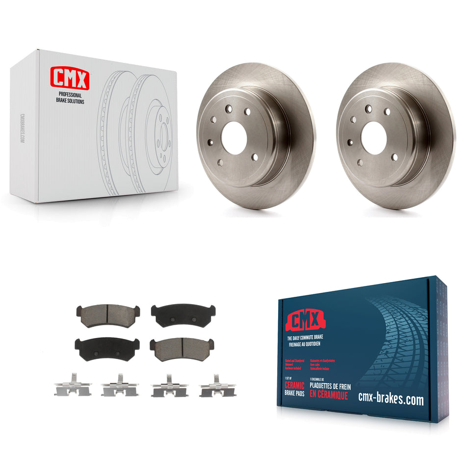 Rear Disc Brake Rotors And Ceramic Pads Kit For 2004-2006 Chevrolet Optra With 276mm Diameter Rotor K8C-101878