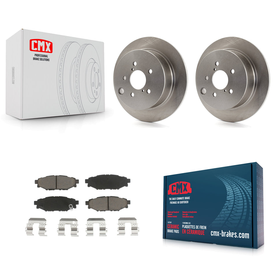 Rear Disc Brake Rotors And Ceramic Pads Kit For Subaru Forester Impreza Crosstrek XV K8C-101882