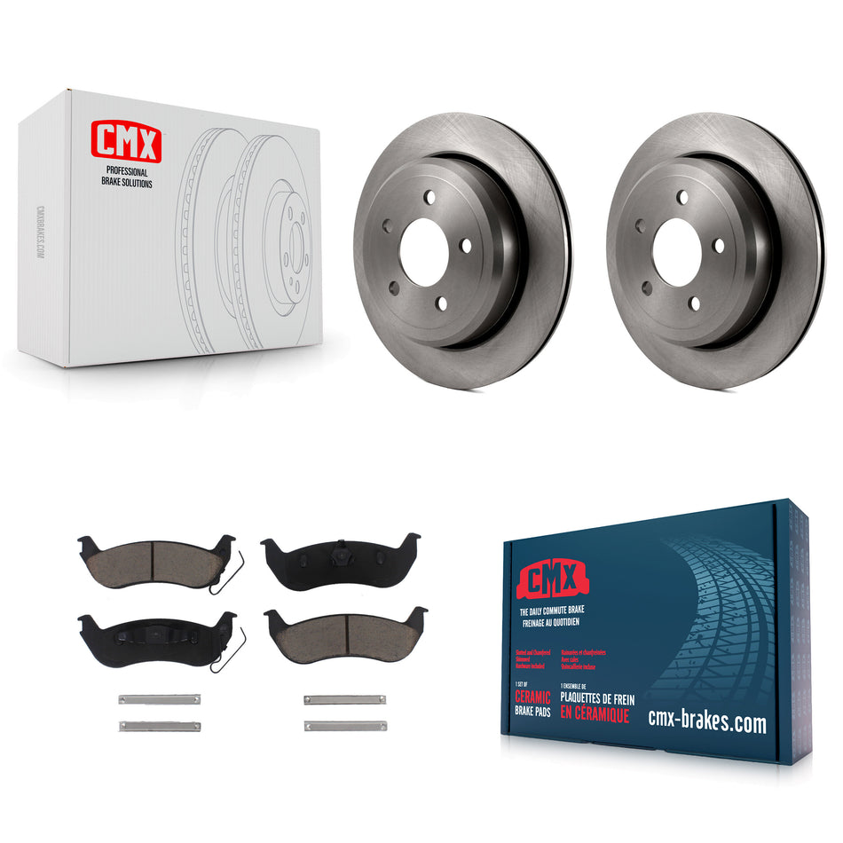 Rear Disc Brake Rotors And Ceramic Pads Kit For Ford Crown Victoria Mercury Grand Marquis Marauder K8C-101905