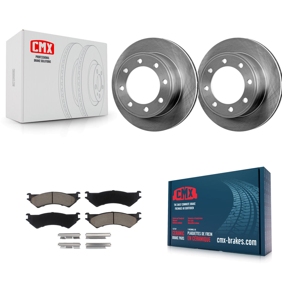 Rear Disc Brake Rotors And Ceramic Pads Kit For Ford E-350 Super Duty E-250 Econoline Club Wagon E-150 K8C-101914