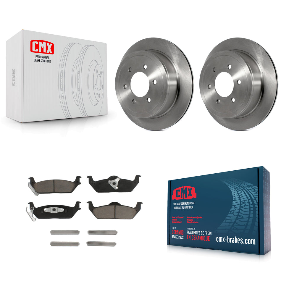 Rear Disc Brake Rotors And Ceramic Pads Kit For Ford F-150 Lincoln Mark LT K8C-101924