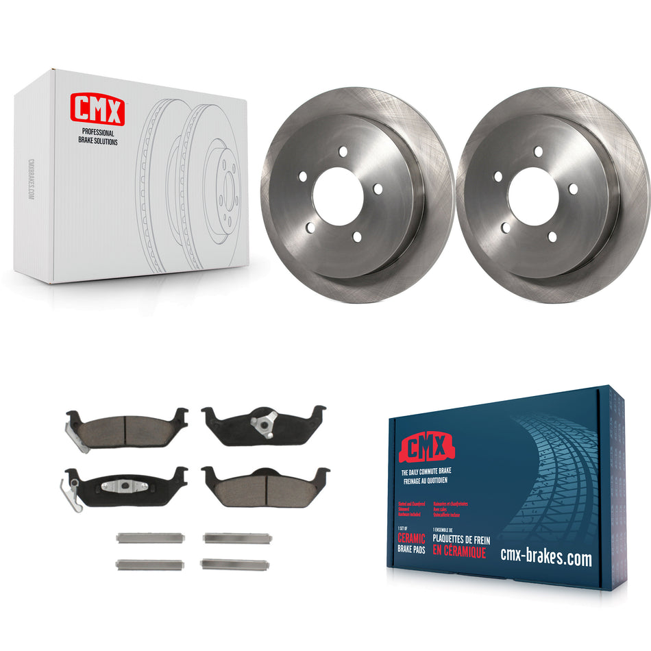 Rear Disc Brake Rotors And Ceramic Pads Kit For 2004 Ford F-150 With 5 Lug Wheels 11th Digit Of Vin Is C K8C-101926
