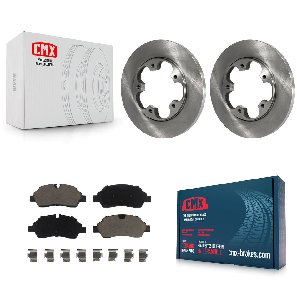 Rear Disc Brake Rotors And Ceramic Pads Kit For Ford Transit-250 Transit-350 Transit-150 HD With 5 Lug Wheels K8C-101934