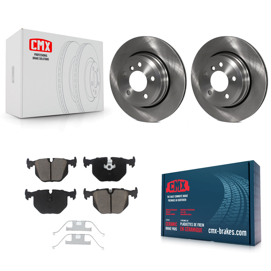 Rear Disc Brake Rotors And Ceramic Pads Kit For 2004-2010 BMW X3 K8C-101938