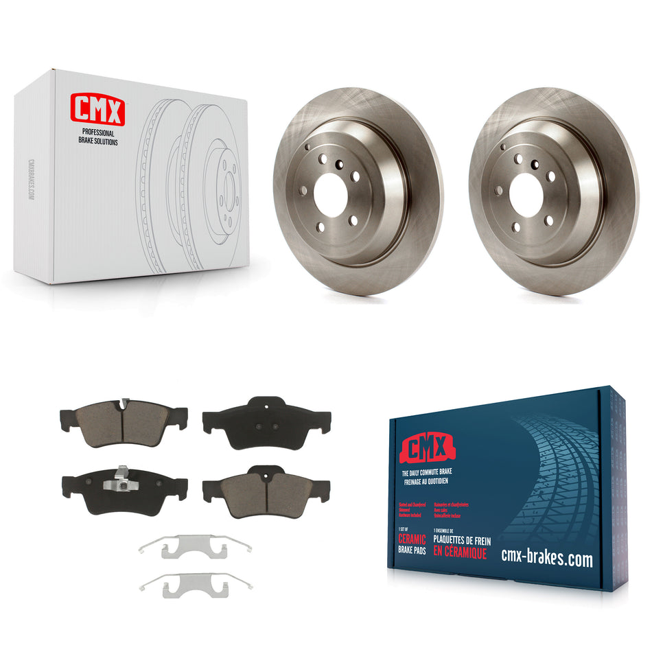 Rear Disc Brake Rotors And Ceramic Pads Kit For Mercedes-Benz ML350 R350 ML500 ML320 R500 R320 ML450 K8C-101940