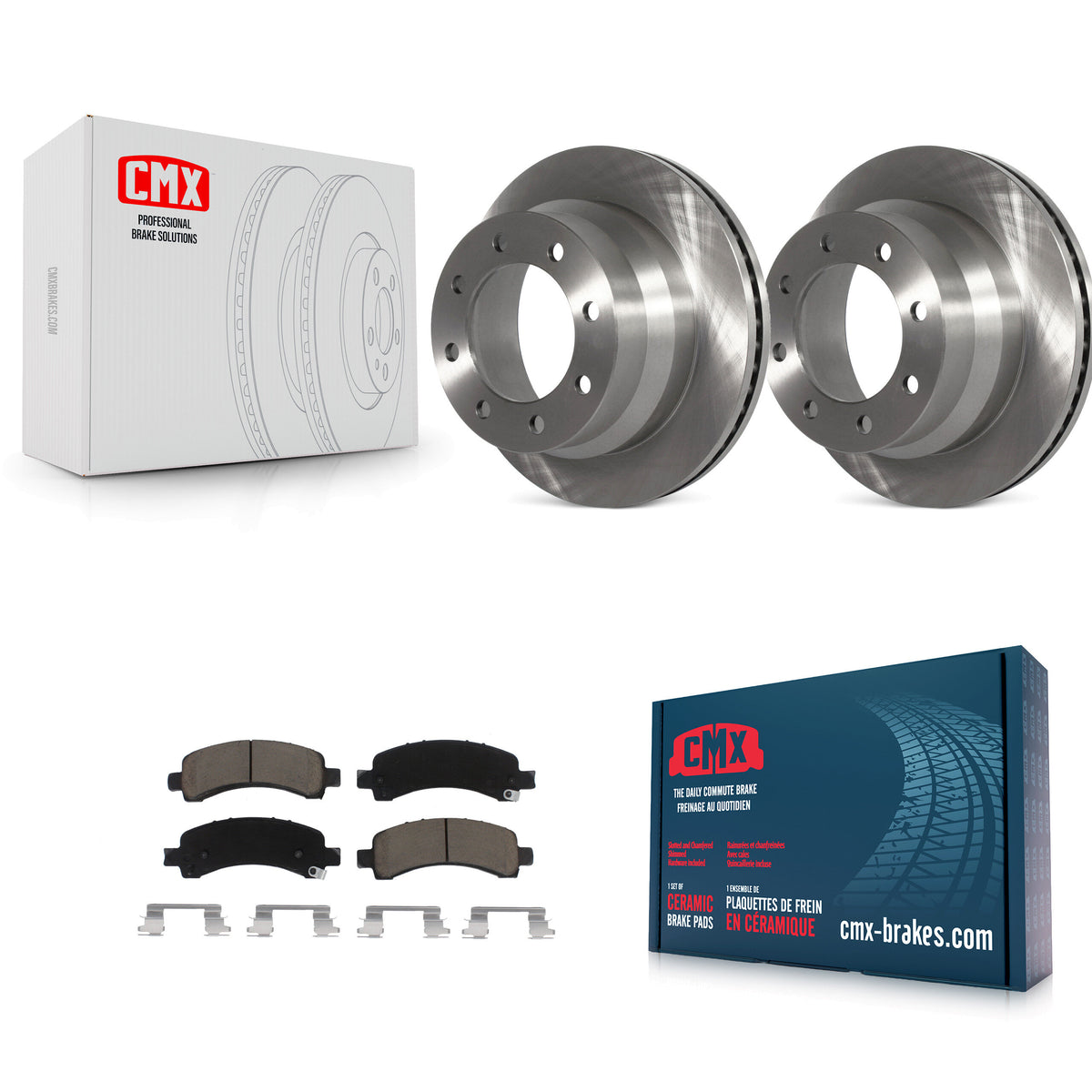 Rear Disc Brake Rotors And Ceramic Pads Kit For Chevrolet Express 4500 K8C-101944
