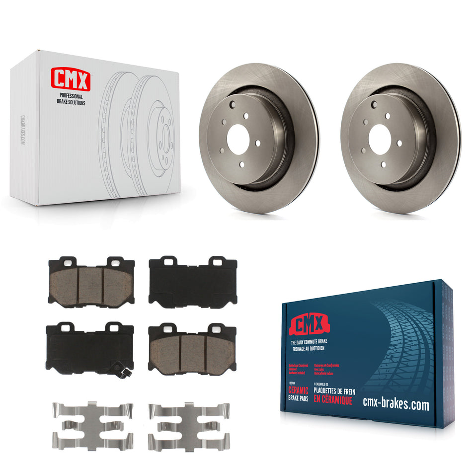 Rear Disc Brake Rotors And Ceramic Pads Kit For INFINITI Q50 M37 Q60 Q70 Q70L QX70 M56 FX50 K8C-101945