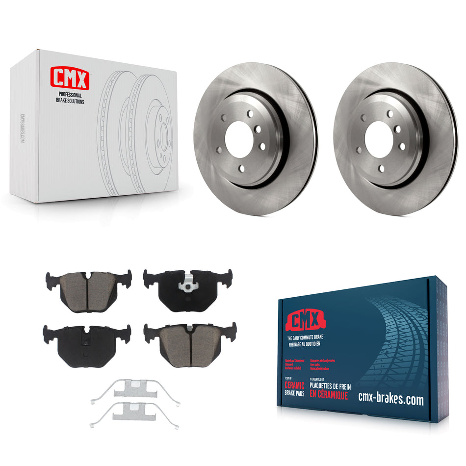 Rear Disc Brake Rotors And Ceramic Pads Kit For BMW 330Ci 330i 330xi K8C-101946