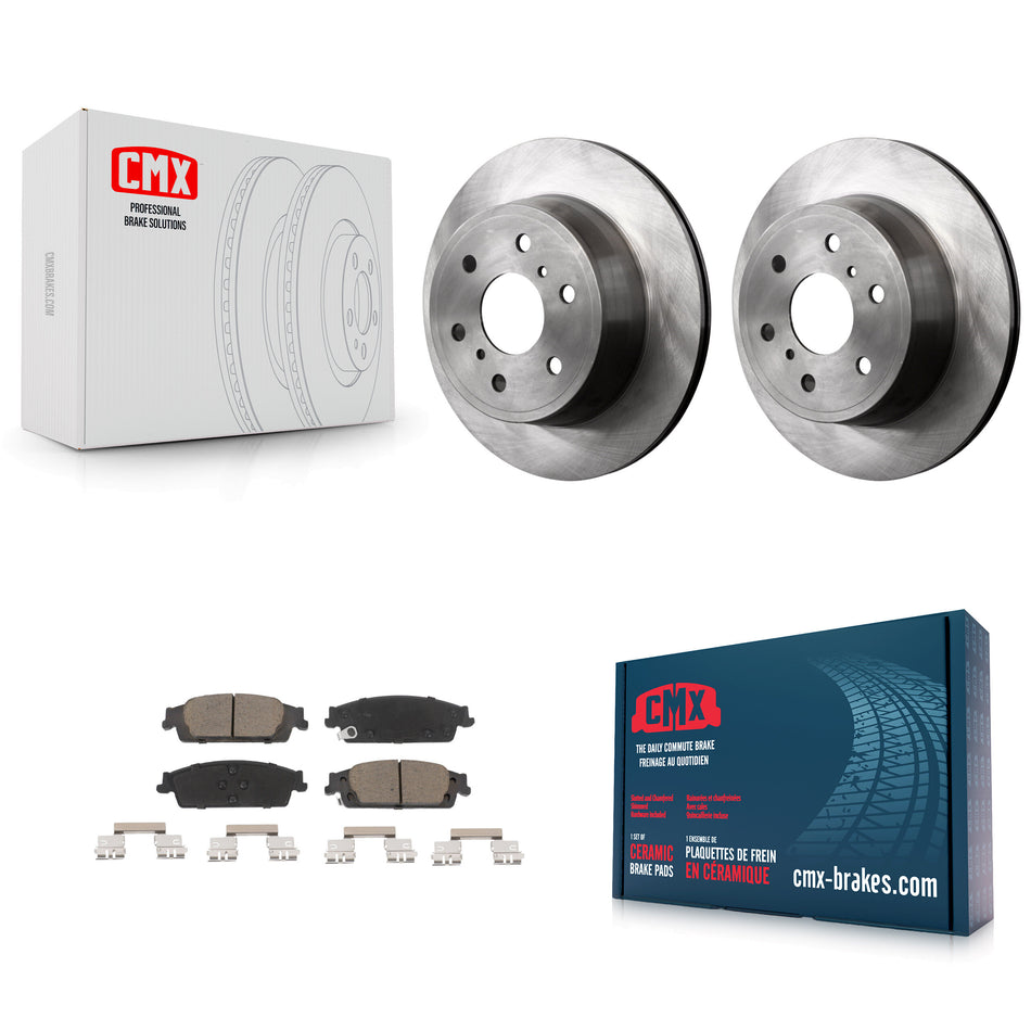 Rear Brake Rotor & Ceramic Pad Kit For Chevrolet GMC Silverado 1500 Sierra Tahoe Yukon XL K8C-101950
