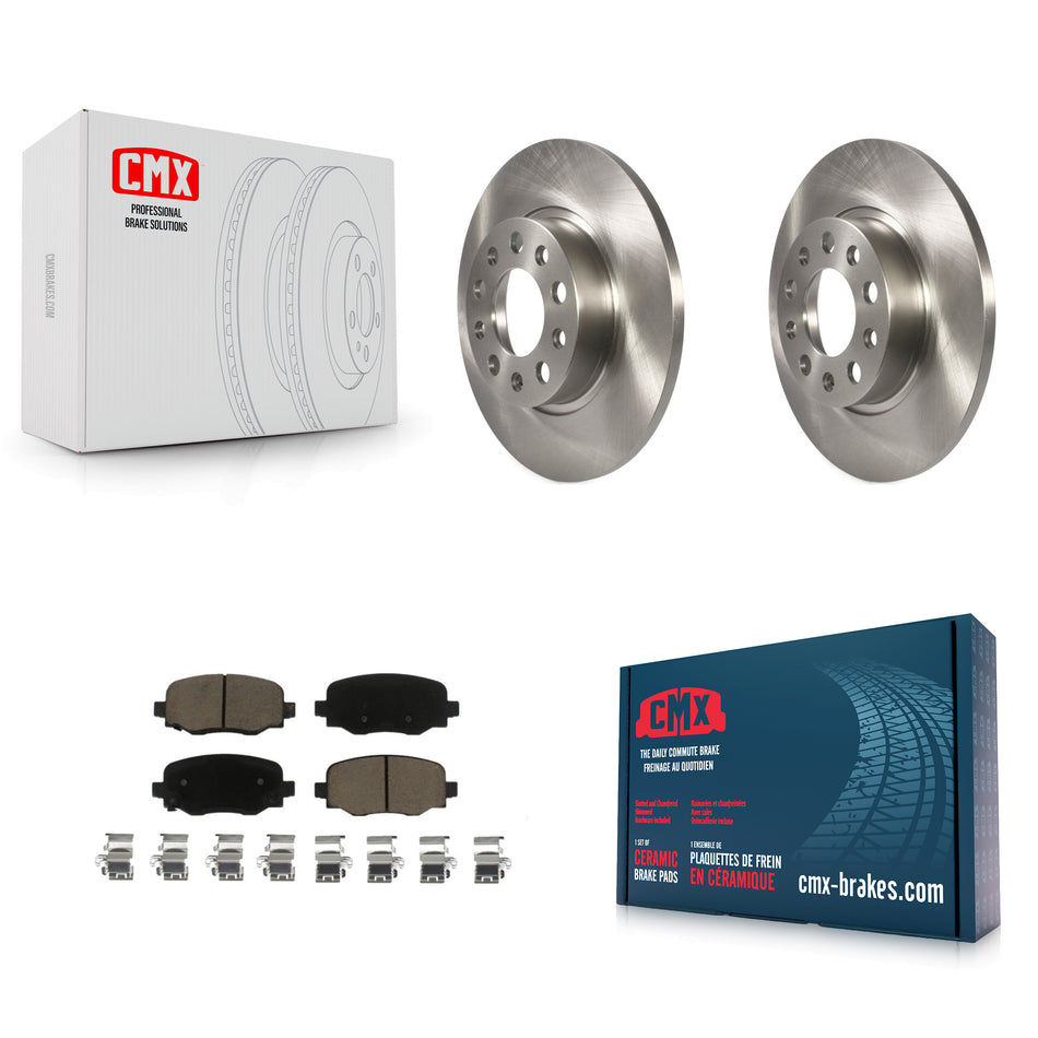 Rear Disc Brake Rotors And Ceramic Pads Kit For Jeep Renegade Fiat 500X K8C-101955