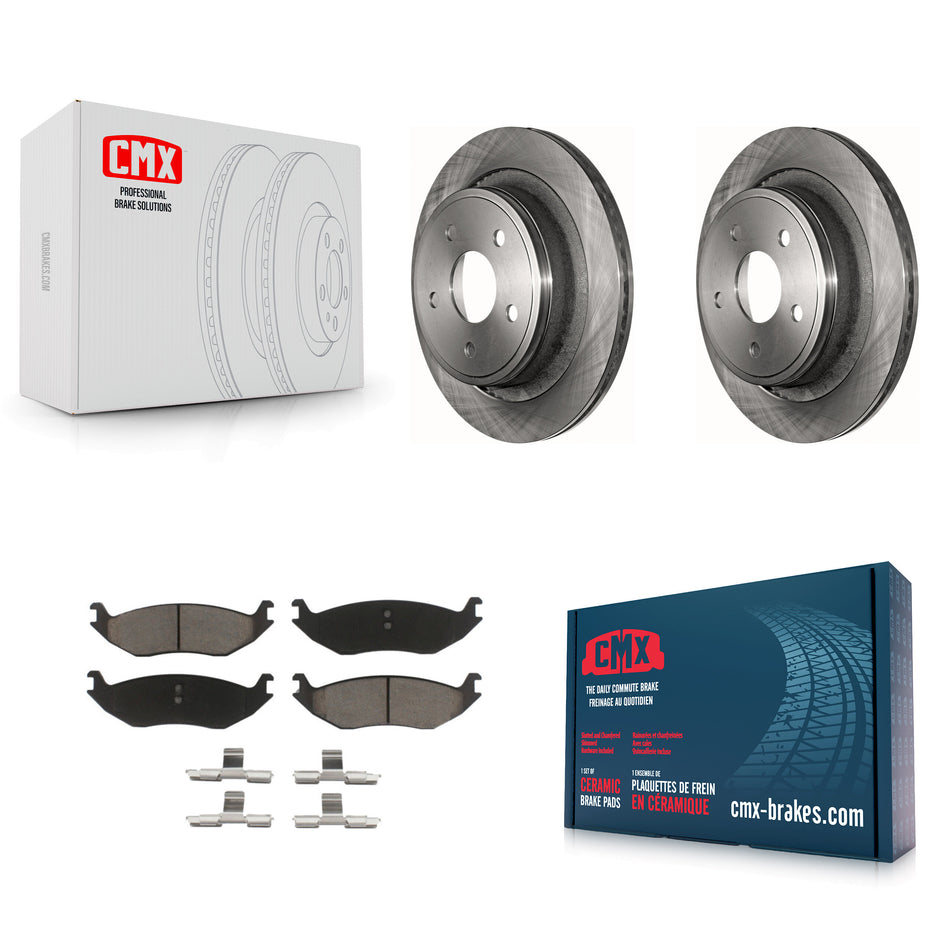Rear Disc Brake Rotors And Ceramic Pads Kit For Ram 1500 Dodge Durango Classic Chrysler Aspen K8C-101959