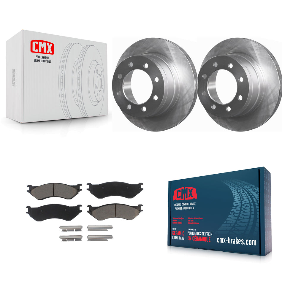 Rear Disc Brake Rotors And Ceramic Pads Kit For Dodge Ram 2500 1500 3500 K8C-101960