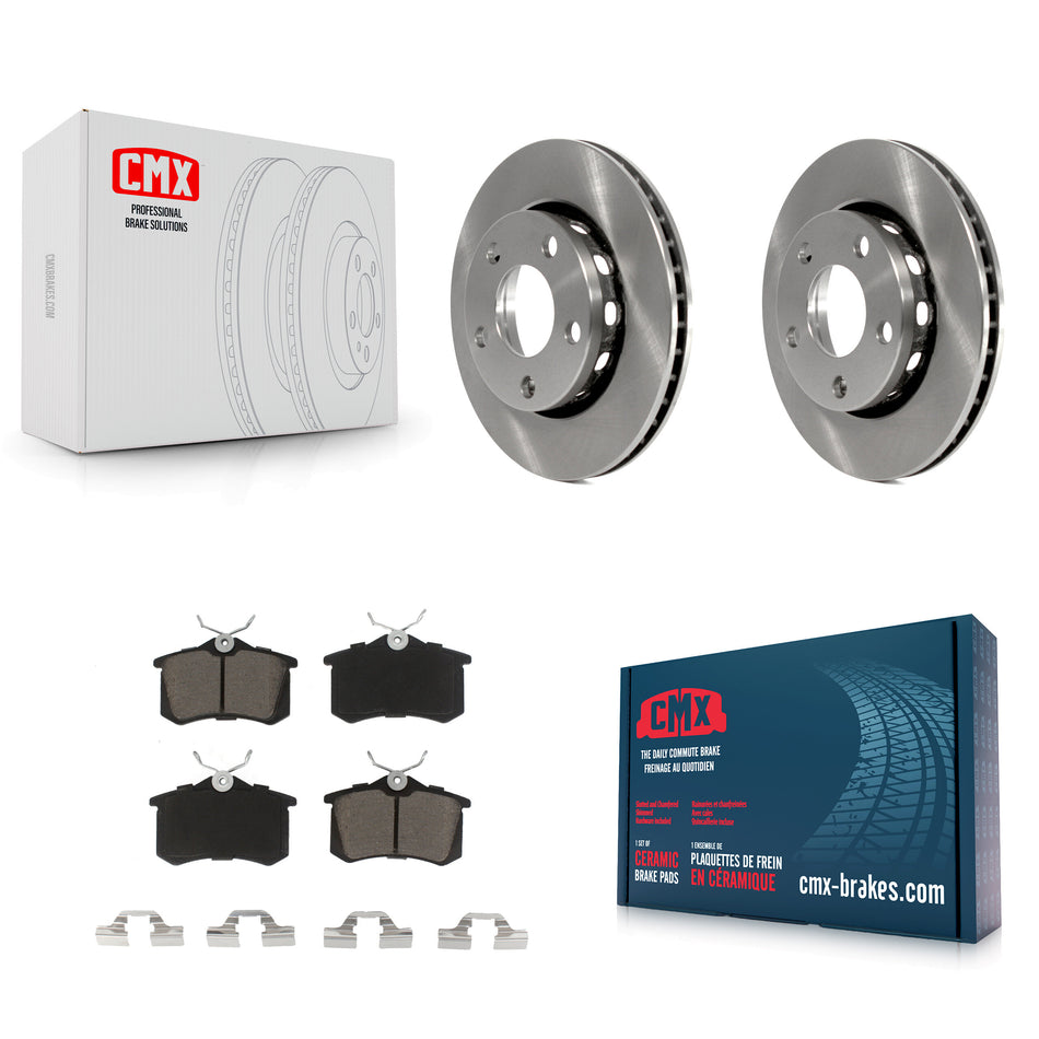 Rear Disc Brake Rotors And Ceramic Pads Kit For 2000-2001 Audi S4 K8C-101967