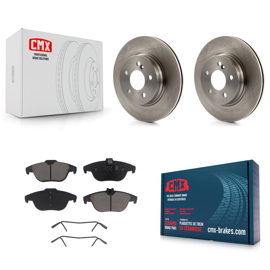 Rear Disc Brake Rotors And Ceramic Pads Kit For Mercedes-Benz E350 C250 C300 C350 E550 K8C-101974