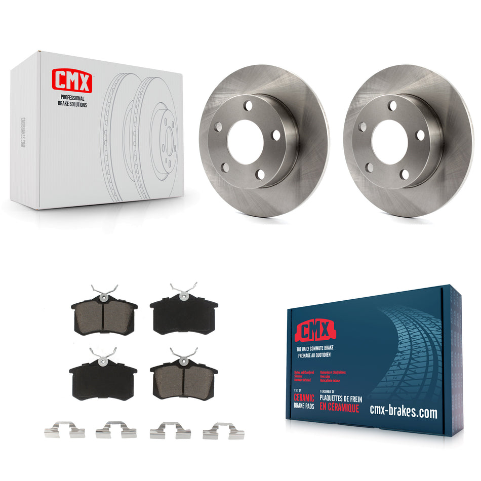 Rear Disc Brake Rotors And Ceramic Pads Kit For Volkswagen Passat Audi A4 Quattro K8C-101976