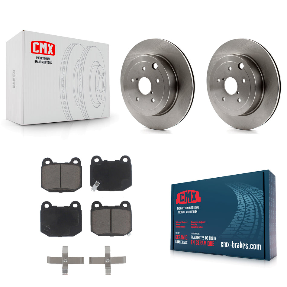 Rear Disc Brake Rotors And Ceramic Pads Kit For Subaru Impreza WRX STI K8C-101980