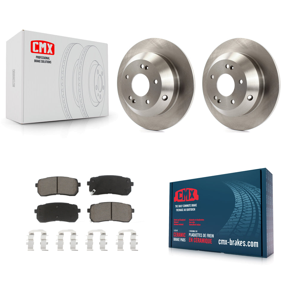 Rear Disc Brake Rotors And Ceramic Pads Kit For 2015-2019 Kia Sedona K8C-101992