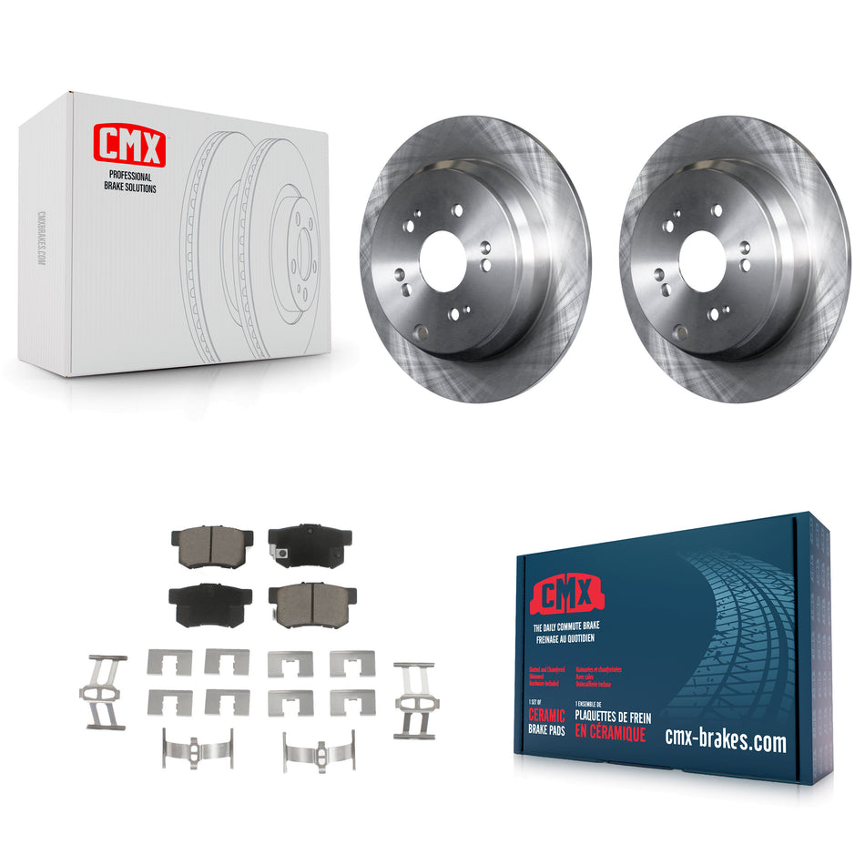 Rear Disc Brake Rotors And Ceramic Pads Kit For Acura RDX K8C-102001