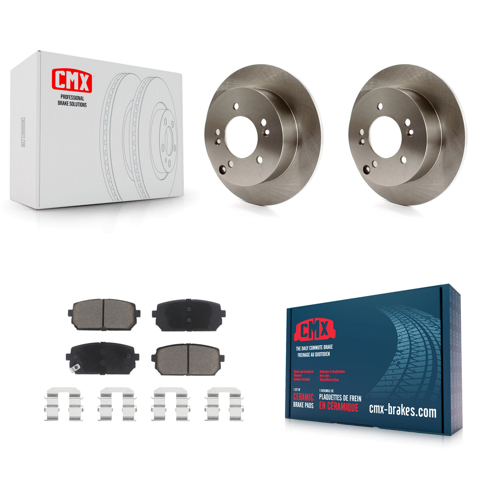 Rear Disc Brake Rotors And Ceramic Pads Kit For 2007-2012 Kia Rondo K8C-102002