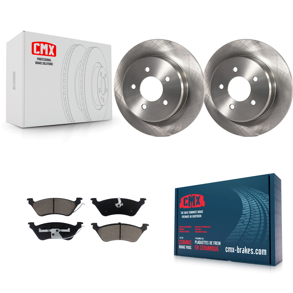Rear Disc Brake Rotors And Ceramic Pads Kit For Dodge Grand Caravan Chrysler Town & Country Voyager K8C-102006