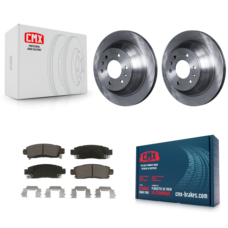 Rear Disc Brake Rotors And Ceramic Pads Kit For Chevrolet Trailblazer GMC Envoy EXT XL Buick Rainier Oldsmobile Bravada XUV SSR Isuzu Ascender Saab 9-7x K8C-102009