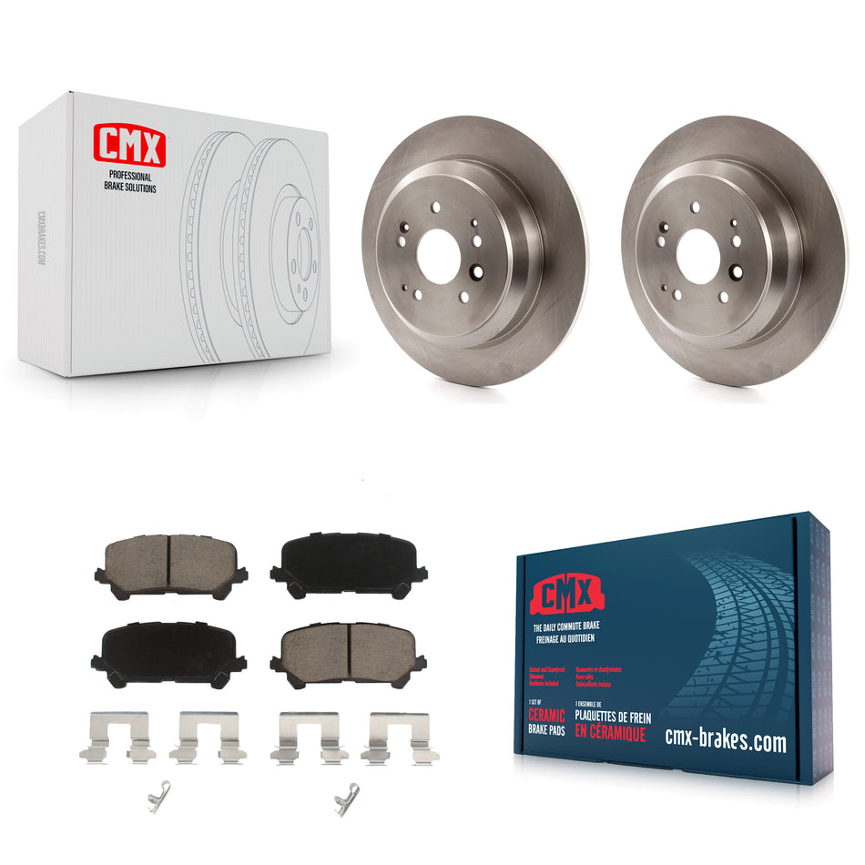 Rear Disc Brake Rotors And Ceramic Pads Kit For 2014-2016 Acura MDX K8C-102010