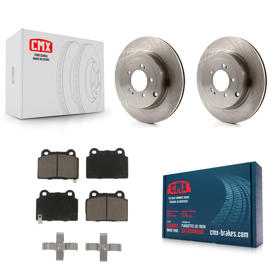 Rear Disc Brake Rotors And Ceramic Pads Kit For Mitsubishi Lancer K8C-102014