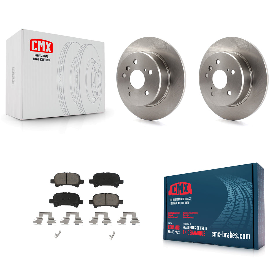 Rear Disc Brake Rotors And Ceramic Pads Kit For 2000-2004 Toyota Avalon K8C-102018