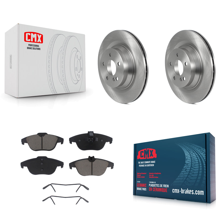 Rear Disc Brake Rotors And Ceramic Pads Kit For Mercedes-Benz E550 With 320mm Diameter Rotor K8C-102022