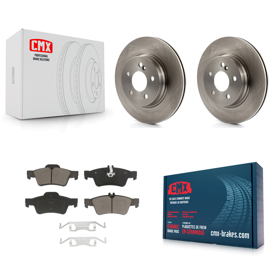 Rear Disc Brake Rotors And Ceramic Pads Kit For Mercedes-Benz E550 With 300mm Diameter Rotor K8C-102023