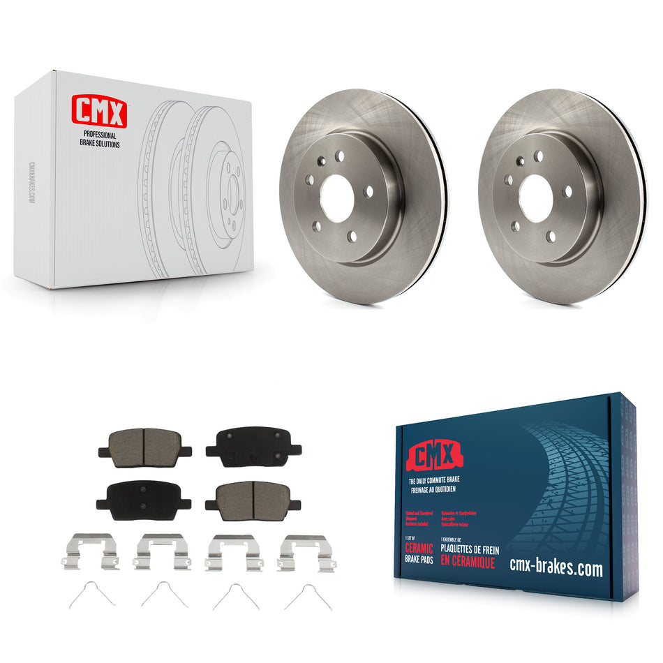 Rear Disc Brake Rotors And Ceramic Pads Kit For Chevrolet Camaro Cadillac CT6 K8C-102027