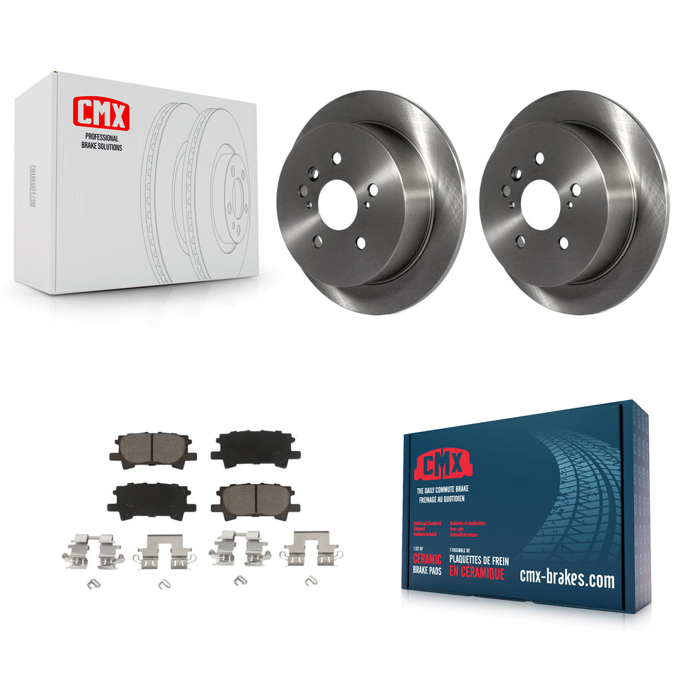 Rear Disc Brake Rotors And Ceramic Pads Kit For Lexus Toyota Highlander RX350 RX330 RX400h K8C-102031