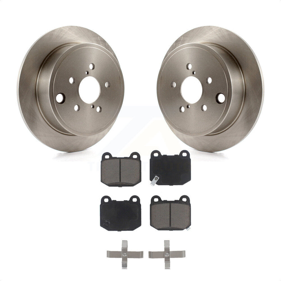 Rear Disc Brake Rotors And Ceramic Pads Kit For 2014 Subaru WRX With 17\\" Factory Wheels K8C-102033