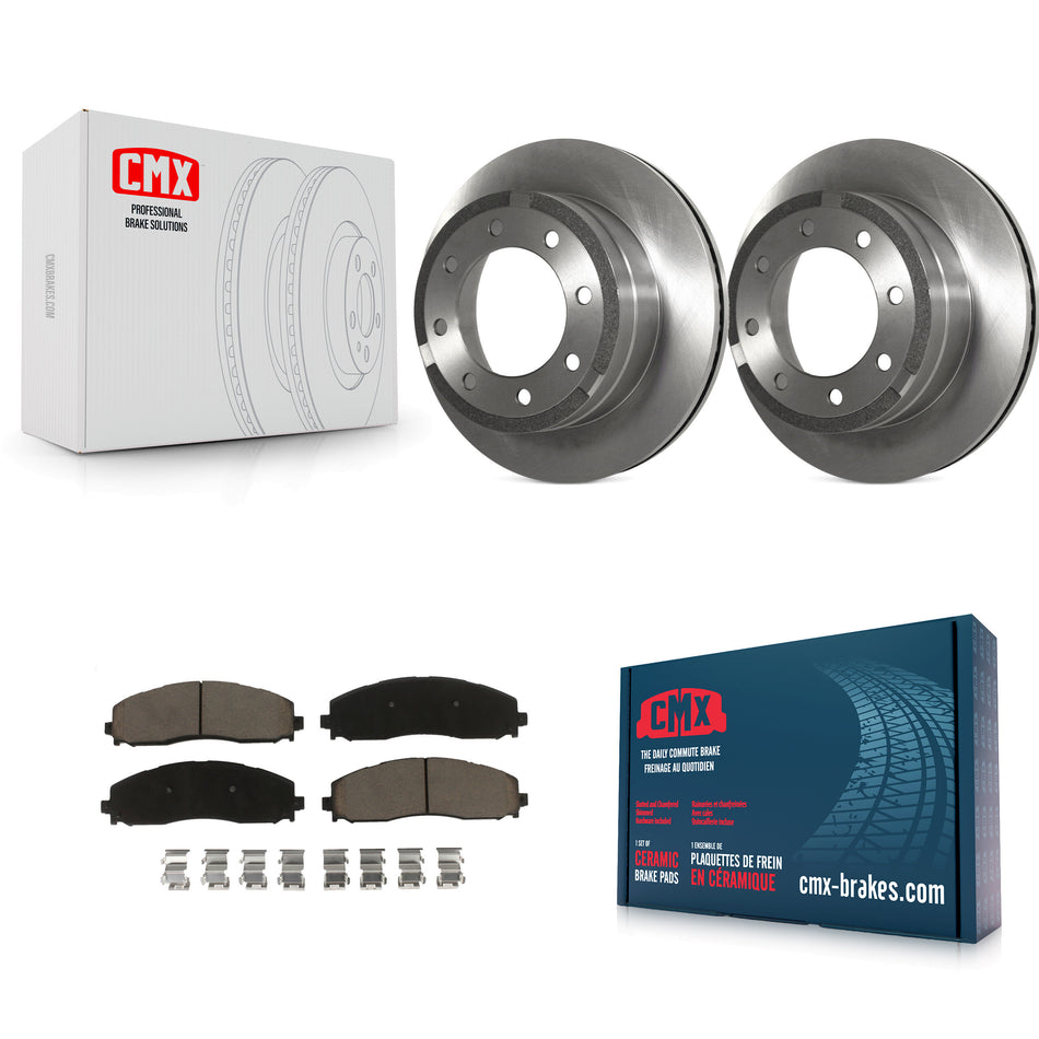 Rear Disc Brake Rotors And Ceramic Pads Kit For Ford F-250 Super Duty F-350 K8C-102034