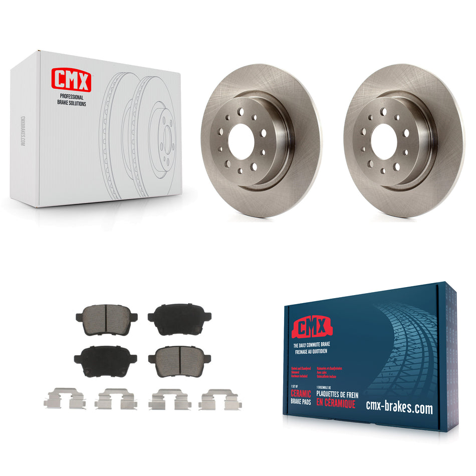 Rear Disc Brake Rotors And Ceramic Pads Kit For 2014-2020 Fiat 500L K8C-102037