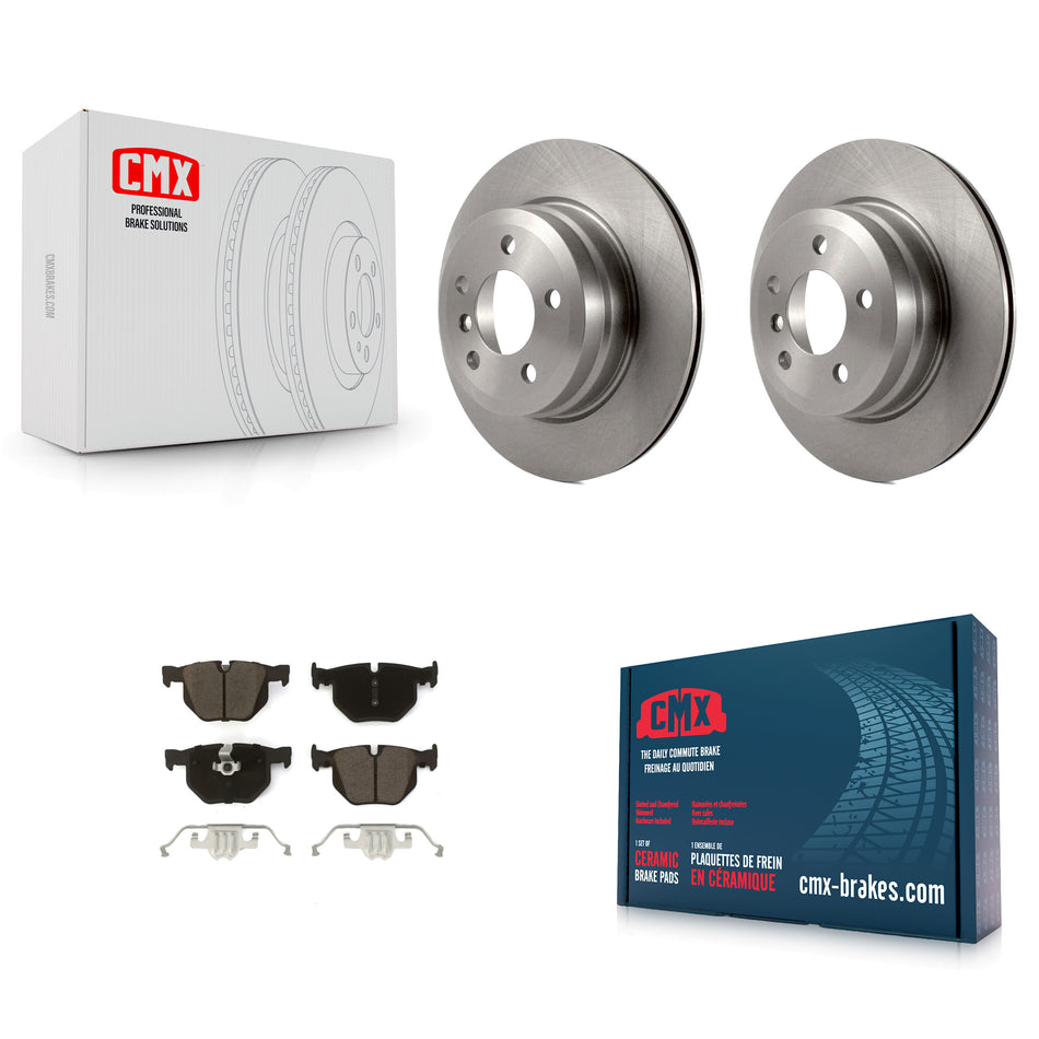 Rear Disc Brake Rotors And Ceramic Pads Kit For BMW X5 X6 K8C-102045