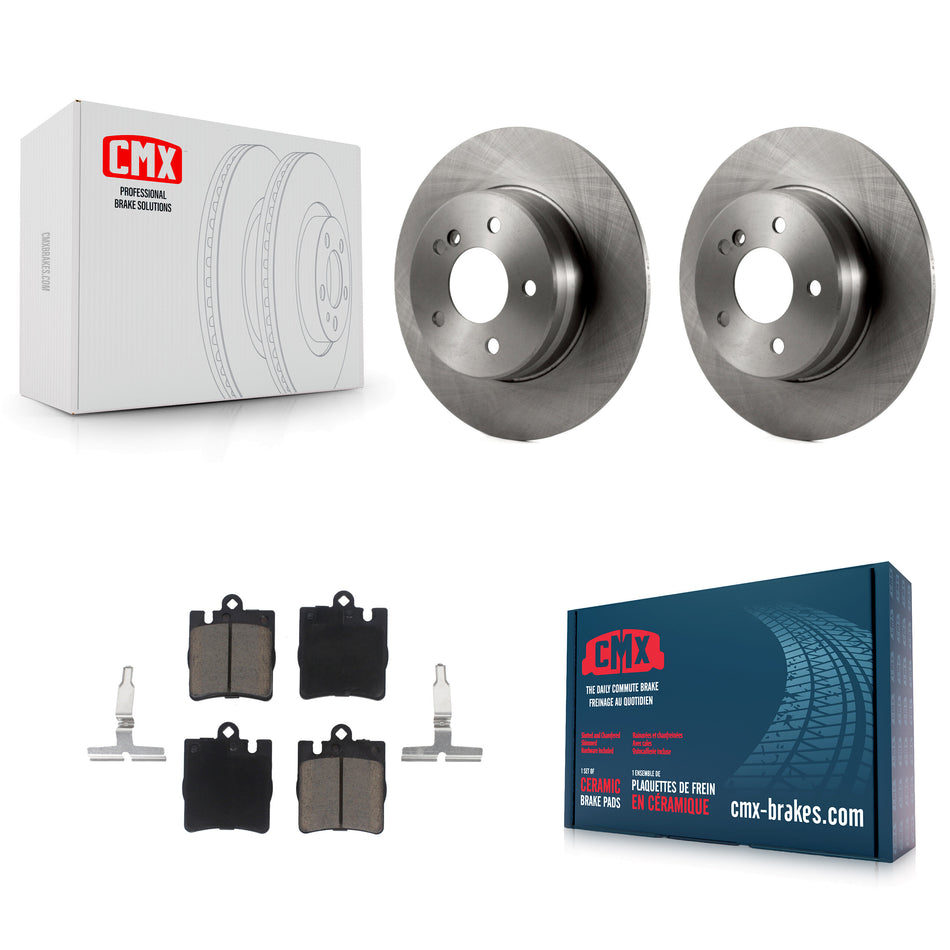 Rear Disc Brake Rotors And Ceramic Pads Kit For Mercedes-Benz E320 C230 C240 CLK320 CLK350 C320 C280 E430 SLK350 CLK430 C350 SLK300 K8C-102060