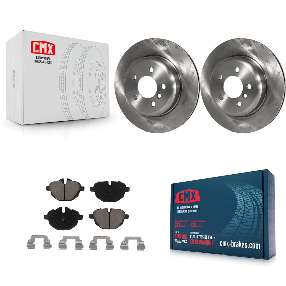 Rear Disc Brake Rotors And Ceramic Pads Kit For BMW 528i 535i xDrive 535d ActiveHybrid 5 K8C-102063