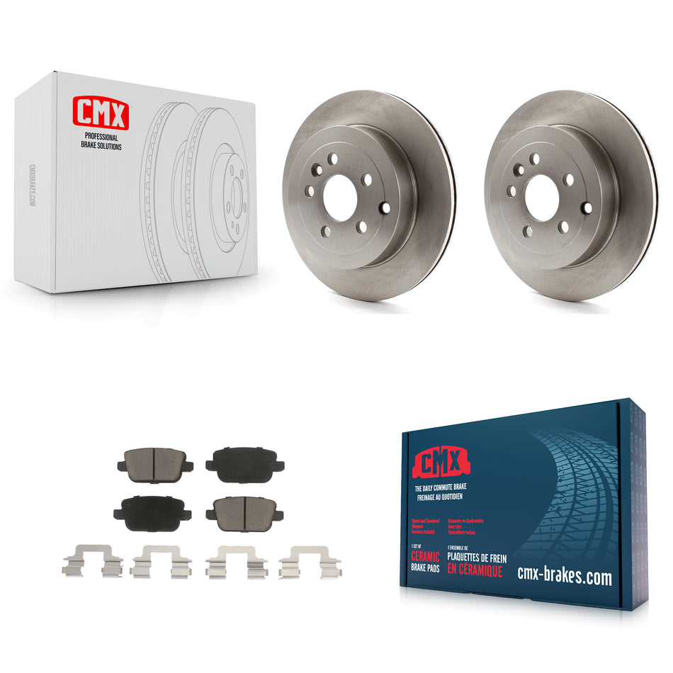 Rear Disc Brake Rotors And Ceramic Pads Kit For 2008-2011 Land Rover LR2 K8C-102064