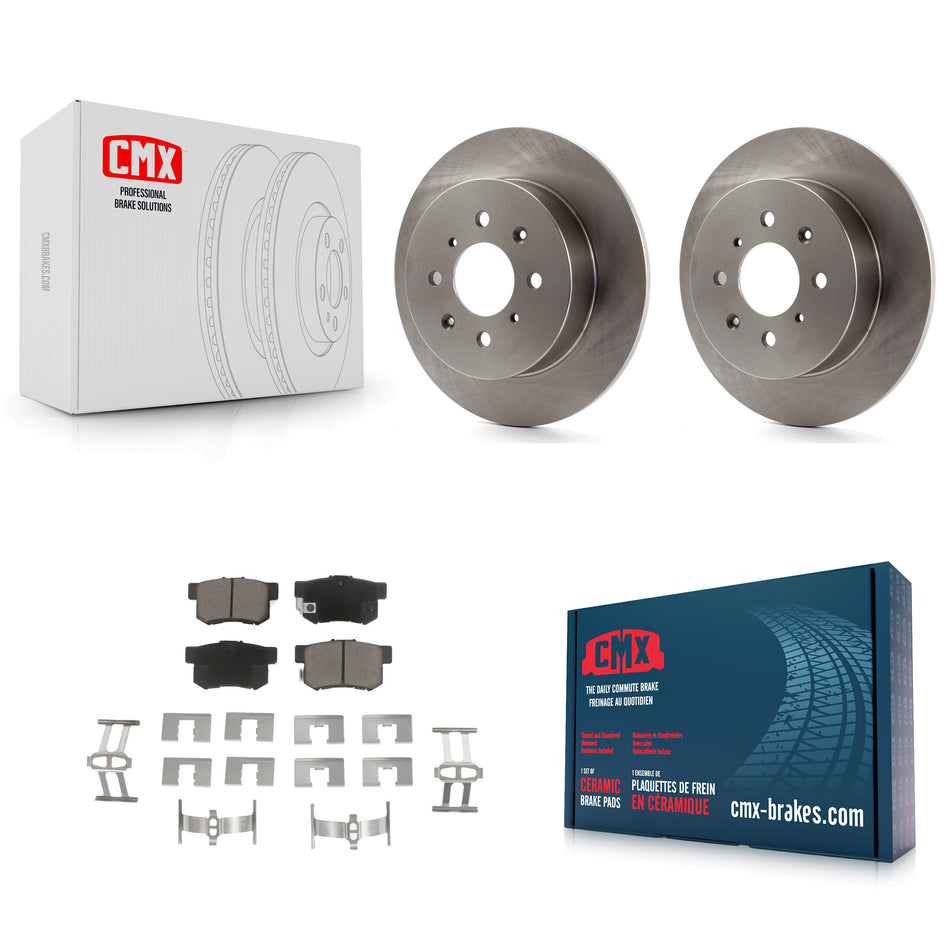 Rear Disc Brake Rotors And Ceramic Pads Kit For Honda Civic Acura EL K8C-102082