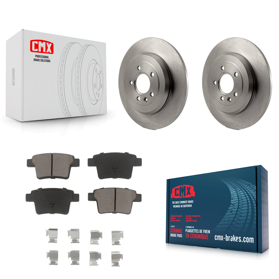 Rear Disc Brake Rotors And Ceramic Pads Kit For Ford Five Hundred Freestyle Taurus Mercury Montego X Sable K8C-102093