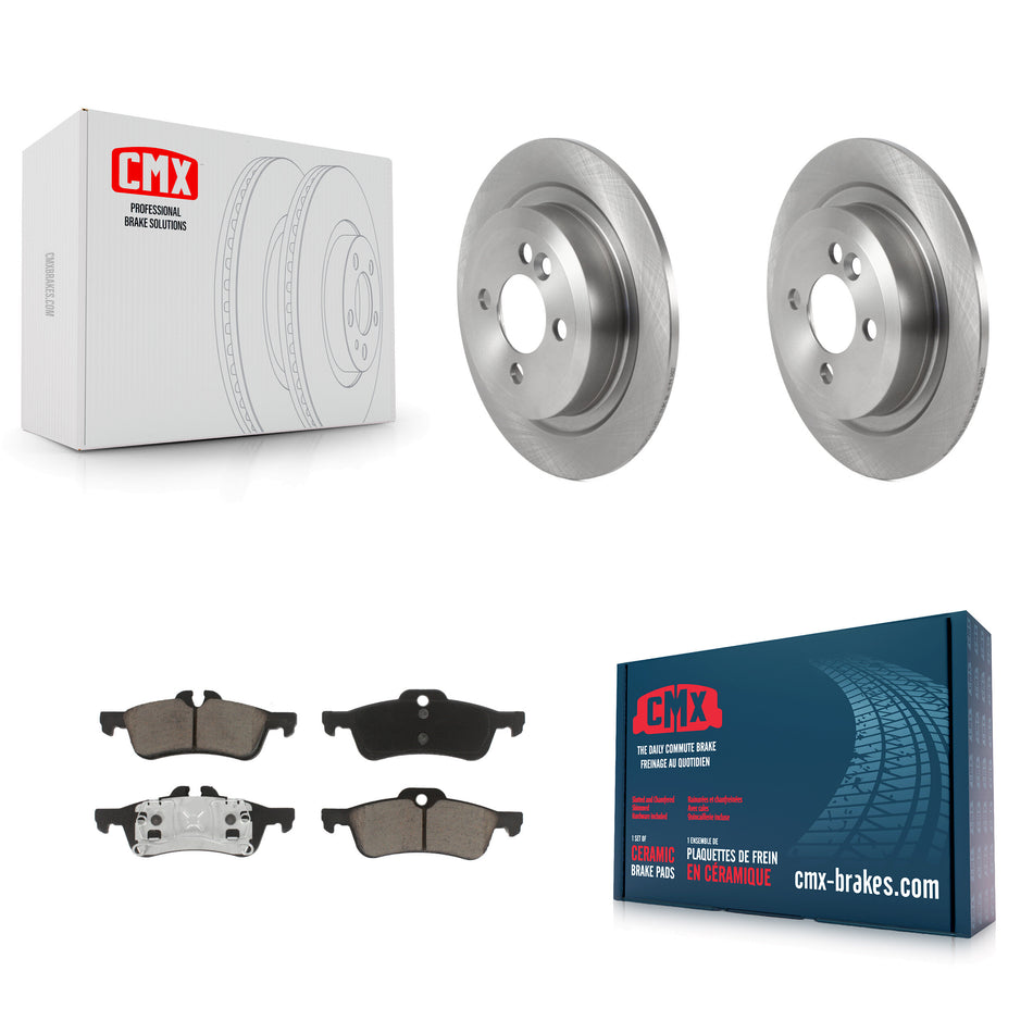 Rear Disc Brake Rotors And Ceramic Pads Kit For 2007-2008 Mini Cooper Convertible With 280mm Diameter Rotor K8C-102096