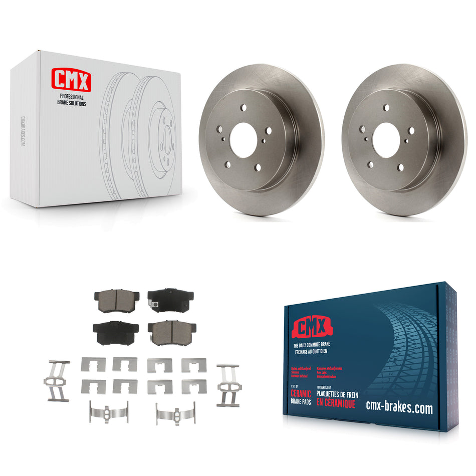 Rear Disc Brake Rotors And Ceramic Pads Kit For 2010-2013 Suzuki Kizashi K8C-102105
