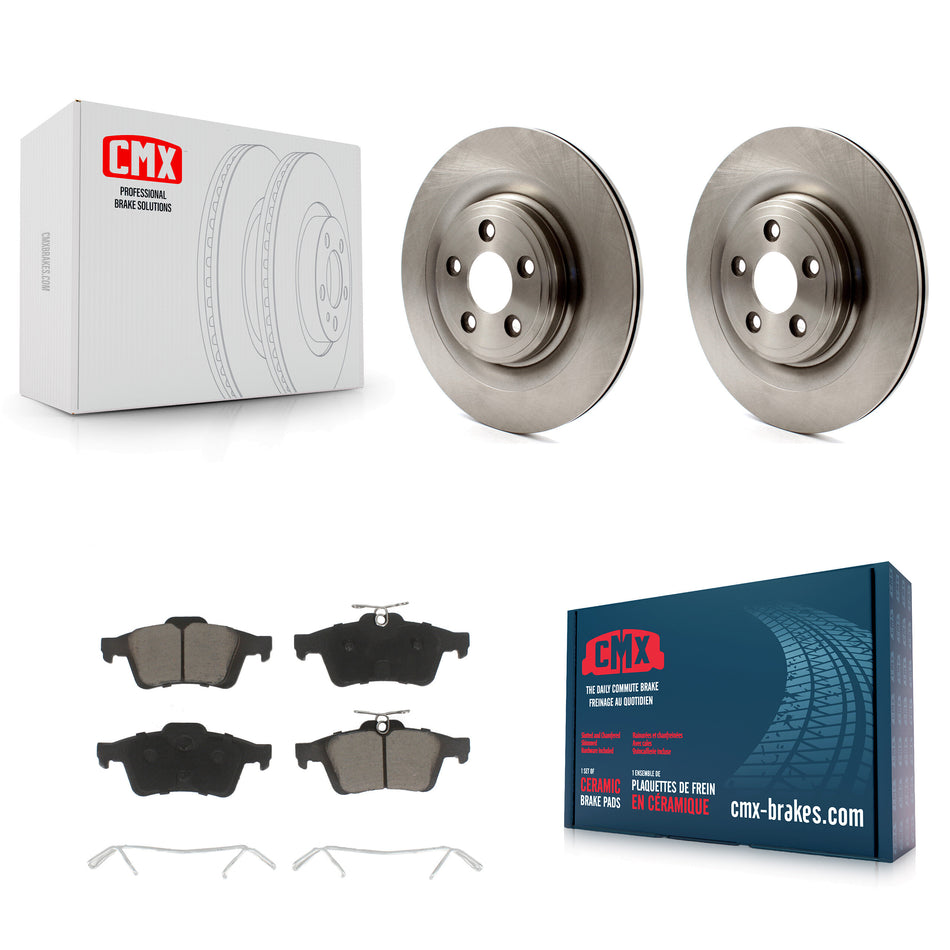 Rear Disc Brake Rotors And Ceramic Pads Kit For Jaguar XF XJ XK S-Type XJ8 Vanden Plas XKR XJR Super V8 K8C-102107