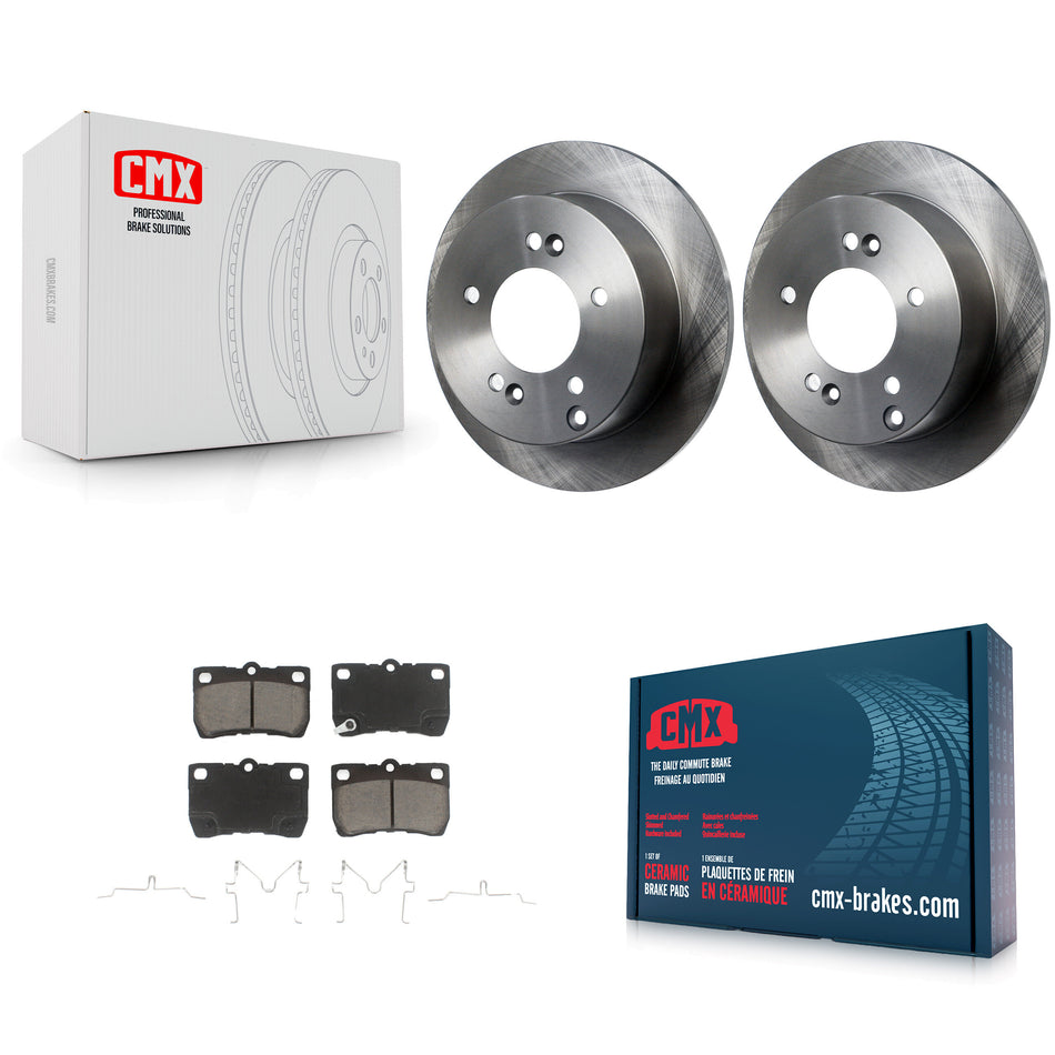 Rear Disc Brake Rotors And Ceramic Pads Kit For Lexus IS250 K8C-102115