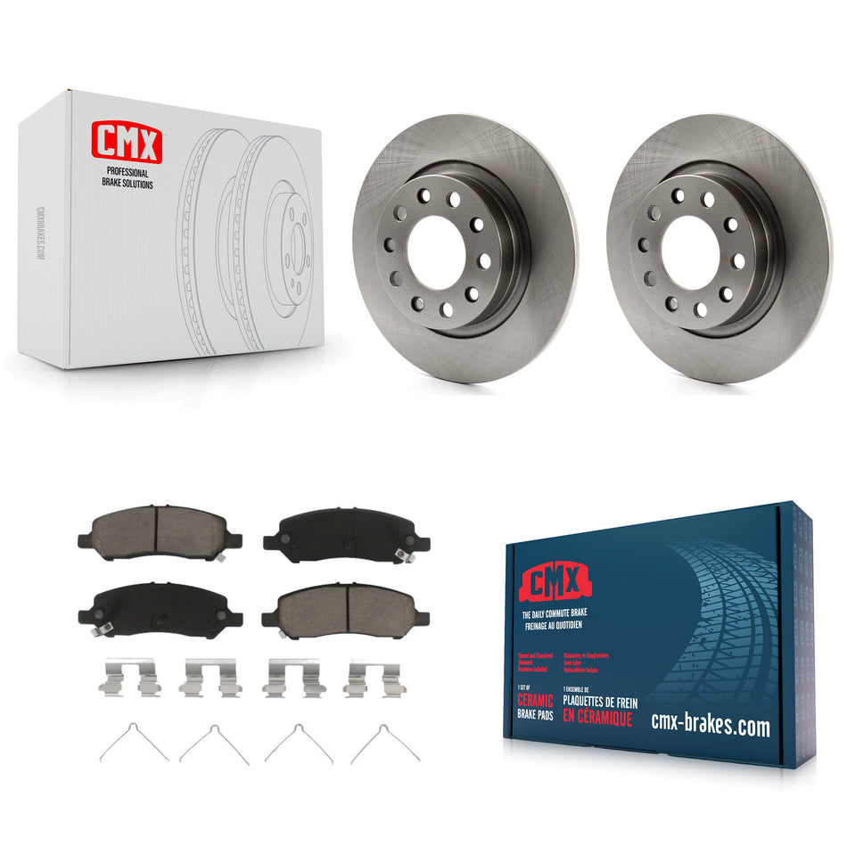 Rear Disc Brake Rotors And Ceramic Pads Kit For 2013-2016 Dodge Dart K8C-102122