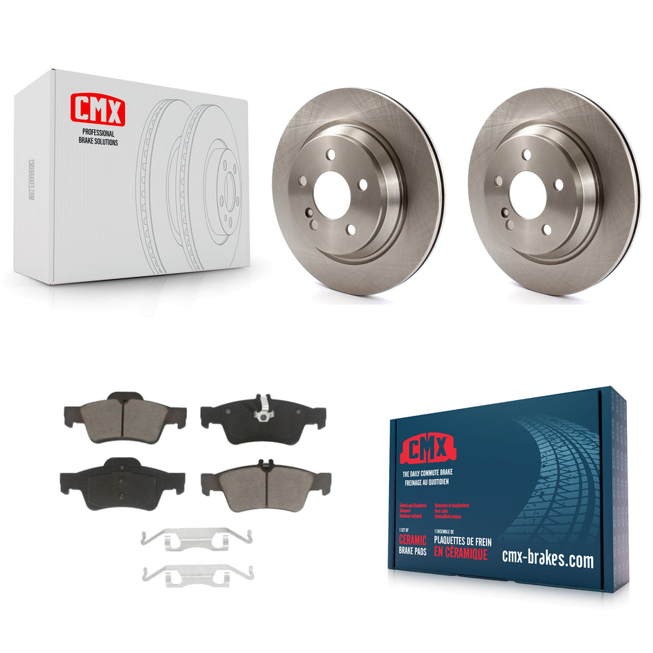 Rear Disc Brake Rotors And Ceramic Pads Kit For 2003-2006 Mercedes-Benz S430 S500 AWD K8C-102126