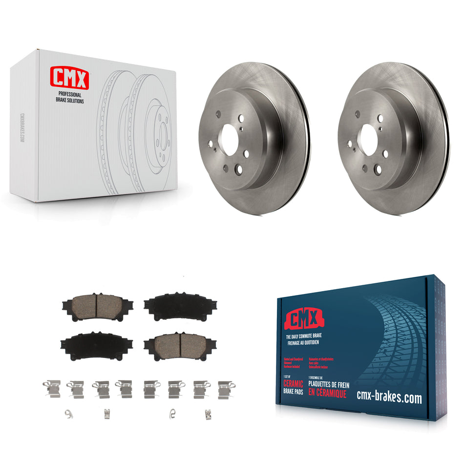 Rear Disc Brake Rotors And Ceramic Pads Kit For Lexus GS350 IS300 IS200t IS350 RC350 RC300 RC200t GS300 GS200t GS450h K8C-102149